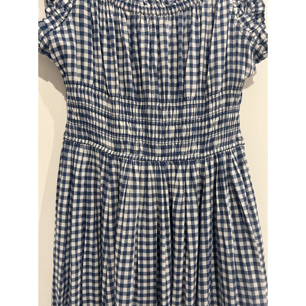 Doen Emmaretta Midi Dress in Blue Gingham Size Medium - Picture 10 of 14